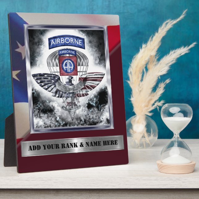 82nd Airborne Division Veteran Plaque (Side)