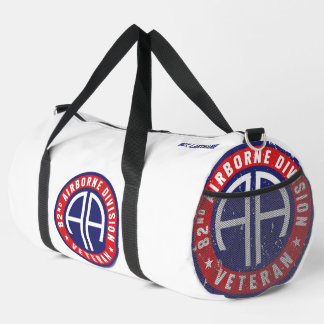 82nd Airborne Division "Veteran" White Duffle Bag