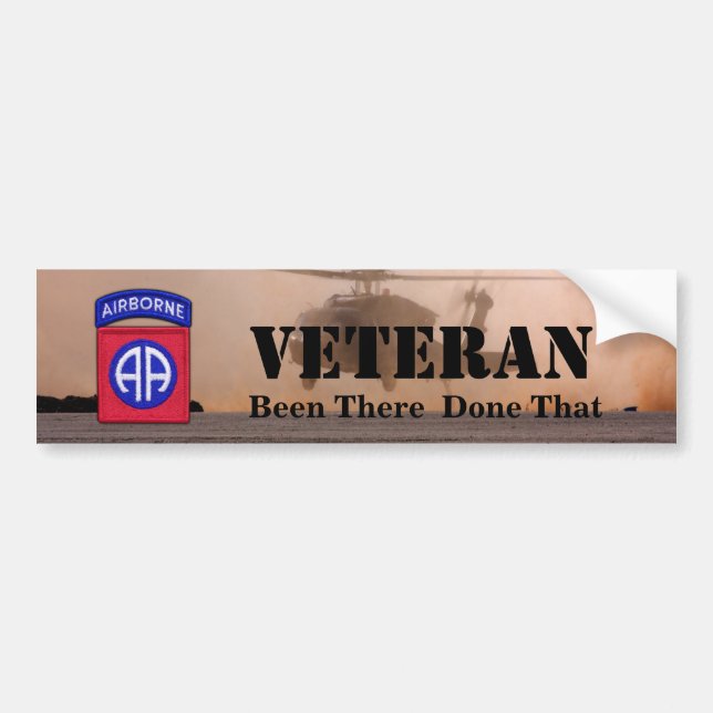 82nd airborne division veterans bumper sticker (Front)