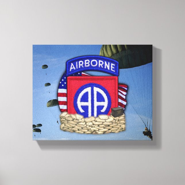 82nd airborne division veterans vets gulf war canvas print (Front)