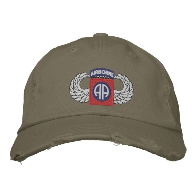 82nd Airborne Embroidered Hat (Front)