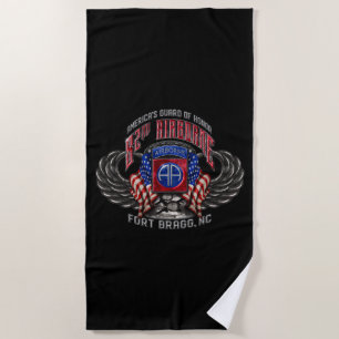 82nd Airborne Fort Bragg Beach Towel