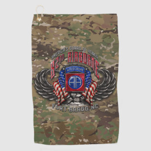 82nd Airborne Fort Bragg Camo Golf Towel