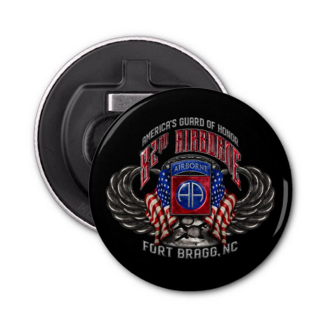 82nd Airborne Fort Bragg Magnetic Bottle Opener (Front)