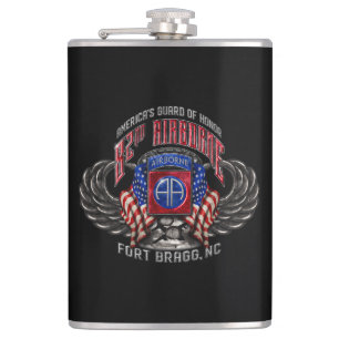 82nd Airborne Fort Bragg Vinyl Wrapped Flask
