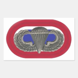 82ND AIRBORNE JUMP WINGS/OVAL STICKERS
