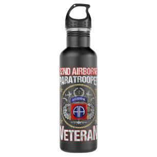 82nd Airborne Paratrooper Veteran Vintage 710 Ml Water Bottle