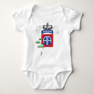 82nd Airborne, Paratroopers, Senior Jump Wings Baby Bodysuit