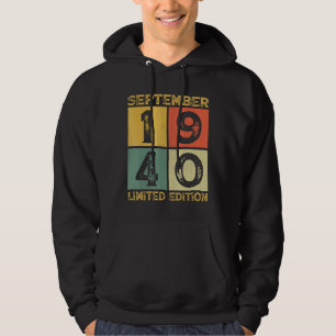 82nd Birthday Decorations September 1940 82 Years Hoodie