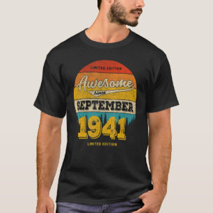 82nd Birthday In SEPTEMBER 2023 Awesome Since 194 T-Shirt
