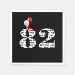 82nd Birthday party balloons Napkin