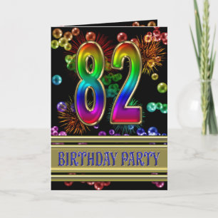 82nd Birthday party Invitation