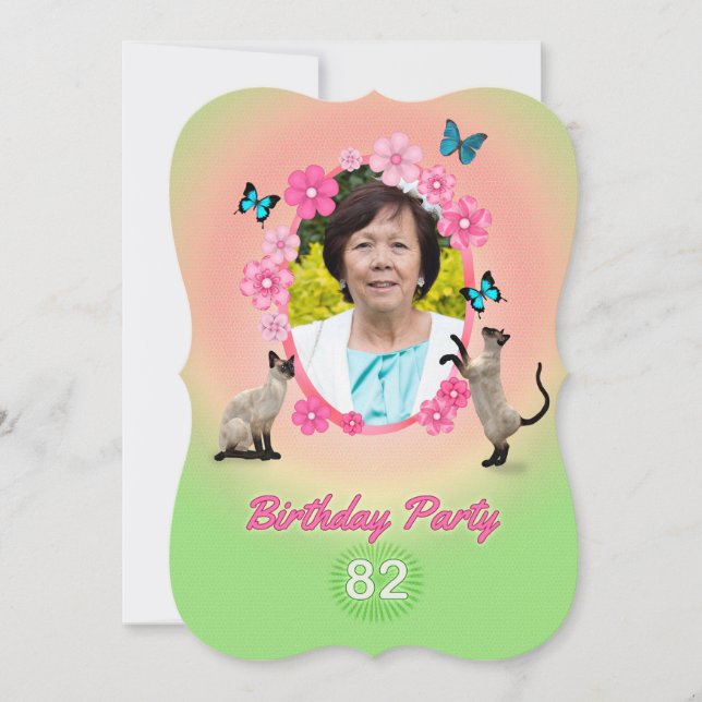 82nd Birthday Party Invitation (Front)