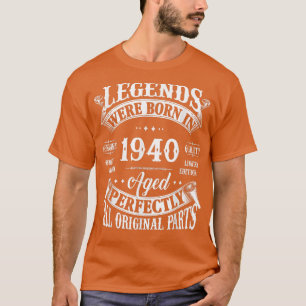 82nd Birthday Tee Vintage Legends Born In 1940 82