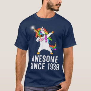 82nd birthday, unicorn dab, Awesome since 1939 T-Shirt