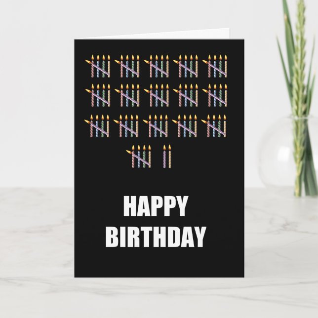 82nd Birthday with Candles Card (Front)