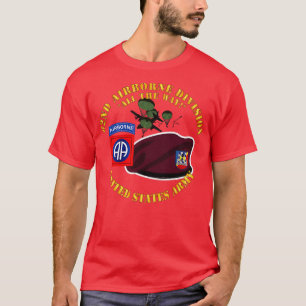 82nd Div Beret Mass Tac Maroon 82nd Avn Regt T-Shirt