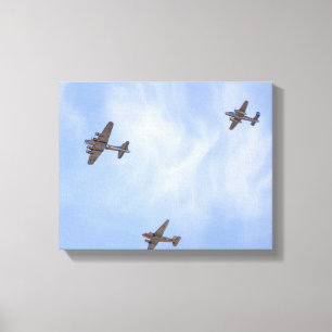 8355-Vintage World War II Planes Canvas Print