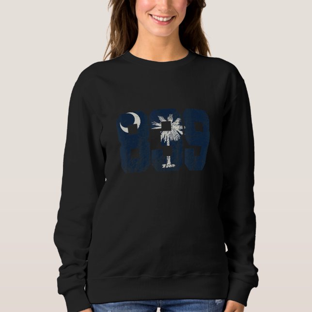 839 Area Code Flag of South Carolina State Columbi Sweatshirt (Front)
