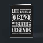 83 Year Old 1942 Birth Of Legend 83rd Birthday Card<br><div class="desc">Celebrate in style with this Adorable Funny birthday design. Perfect for birthdays of all ages, from milestone 21st, 30th, 40th, 50th, and beyond. Designed to stand out, this graphic design makes an ideal birthday gift idea for men and women who love unique, fun, and personalised apparel. Whether you’re planning a...</div>