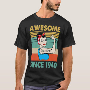 83 Year Old Awesome Since 1940 83rd Birthday T-Shirt