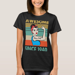 83 Year Old Awesome Since 1940 83rd Birthday T-Shirt