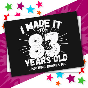 83 Year Old Sarcastic Meme Funny 83rd Birthday Postcard