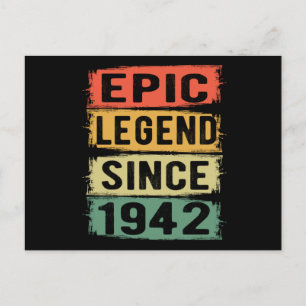 83 Years Old Bday 1942 Epic Legend 83rd Birthday Postcard