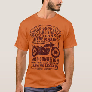 83 Years Old Biker Birthday Classic Vintage motorc T-Shirt