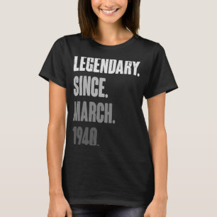 83 Years Old Vintage 1940 Birthday March 83rd Deco T-Shirt