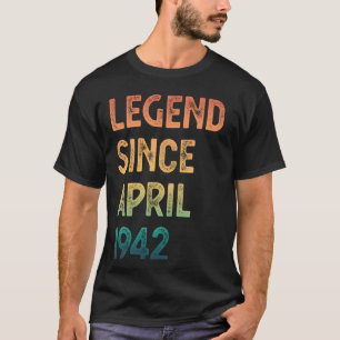 83rd Birthday Men Women Legend Since April 1942 T-Shirt