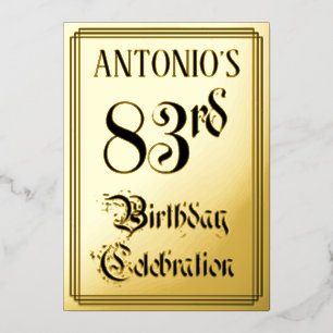83rd Birthday Party — Elegant Script + Custom Name