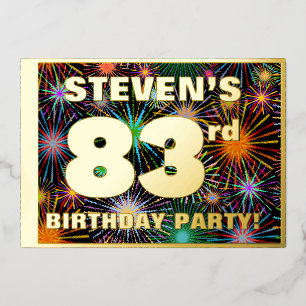 83rd Birthday Party — Fun, Colourful Fireworks Loo