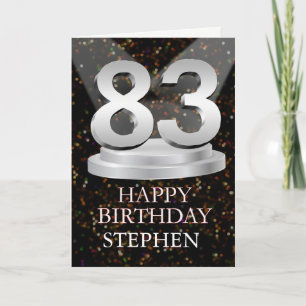 83rd Birthday Spotlights Add A Name Card