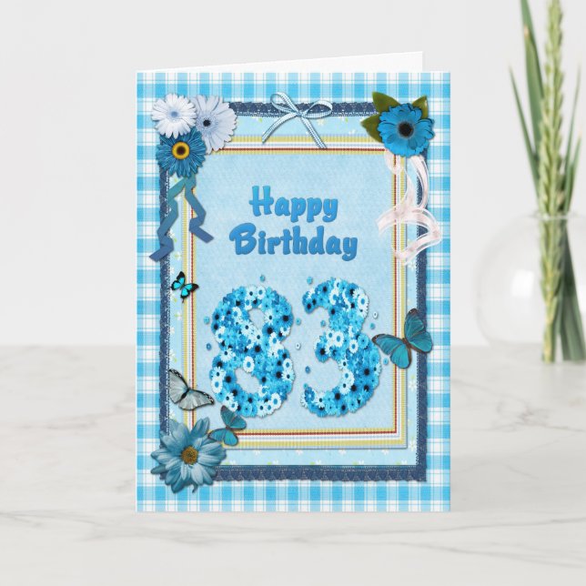 83rd Birthday with a scrapbook effect Card (Front)