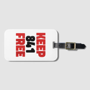841 Surfing Otter 841Keep 841 Free California Otte Luggage Tag