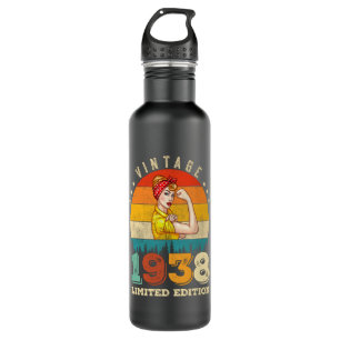 84 Year Old Bday 1938 Vintage 84th Birthday Women 710 Ml Water Bottle