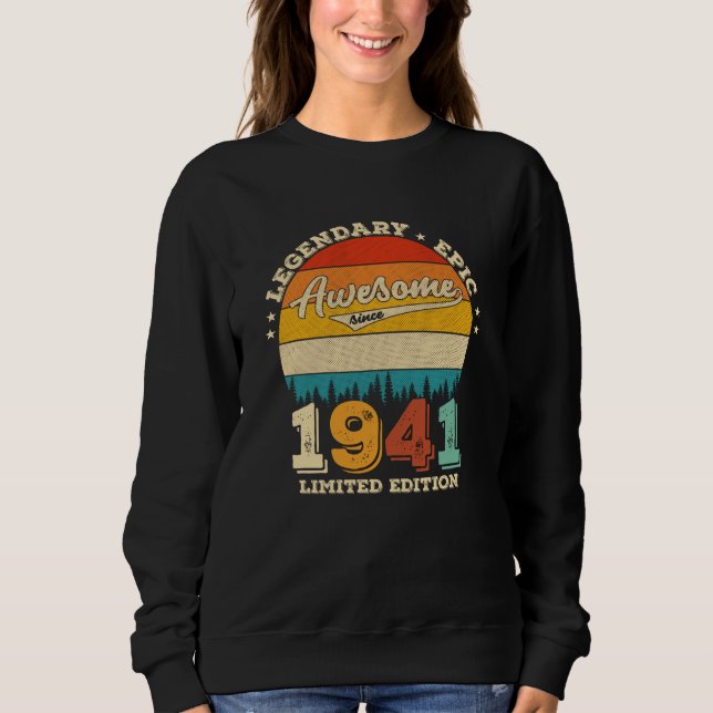 84 Year Old Bday 1941 Awesome 84th Birthday Gift Sweatshirt (Front)