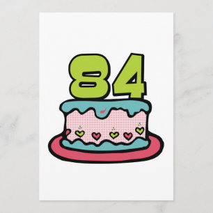 84 Year Old Birthday Cake Card