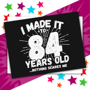 84 Year Old Sarcastic Meme Funny 84th Birthday Postcard