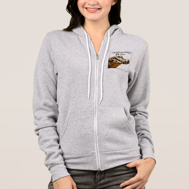 84th Birthday Alligator Smile Hoodie (Front)