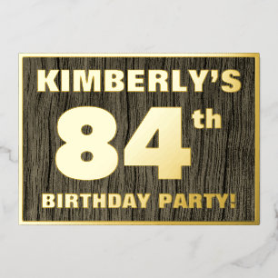 84th Birthday Party: Bold, Faux Wood Grain Pattern