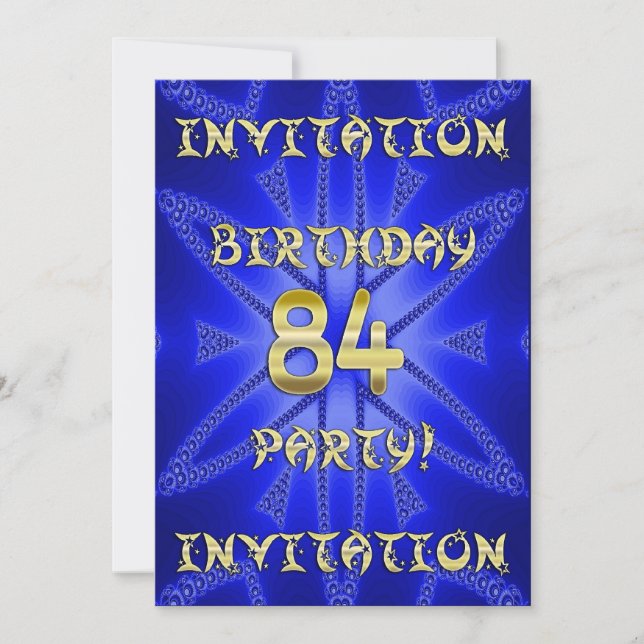 84th Birthday party invitation (Front)
