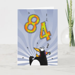 84th Birthday - Penguin Surprise Card