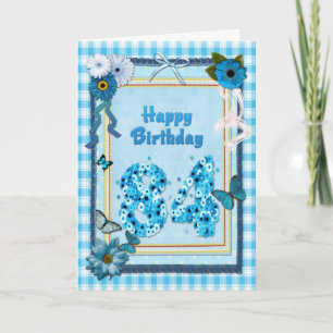 84th Birthday with a scrapbook effect Card