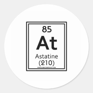 85 Astatine Classic Round Sticker