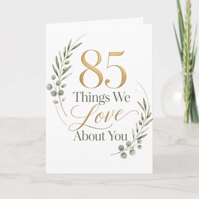 85 Things We Love About You Card (Front)