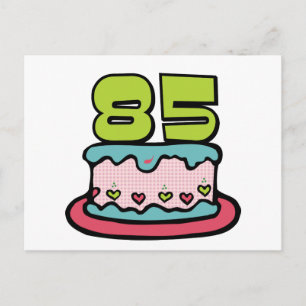 85 Year Old Birthday Cake Postcard