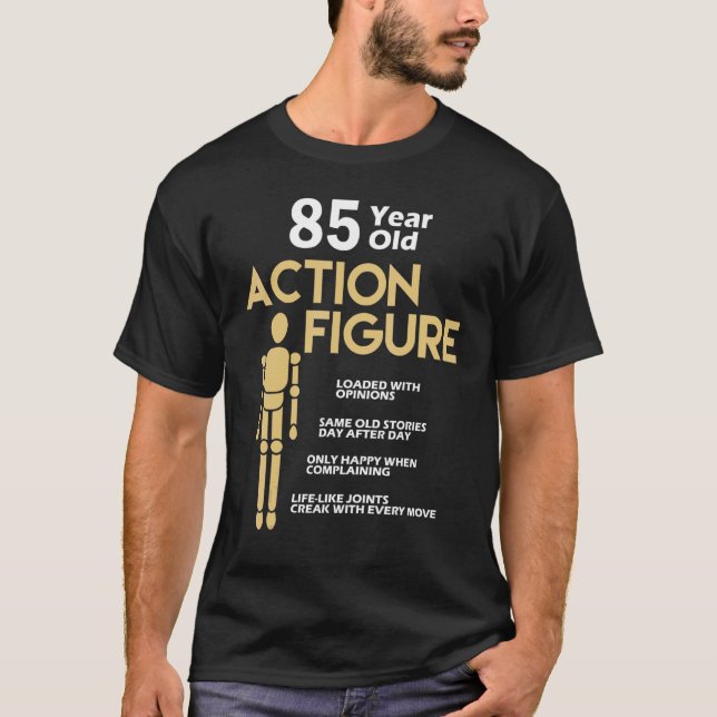85 Years Old Action Figure 85th Birthday Anniversa T-Shirt (Front)
