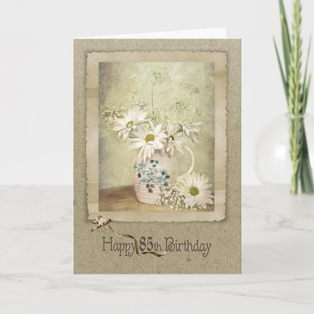 85th Birthday Daisy Bouquet Card (Front)
